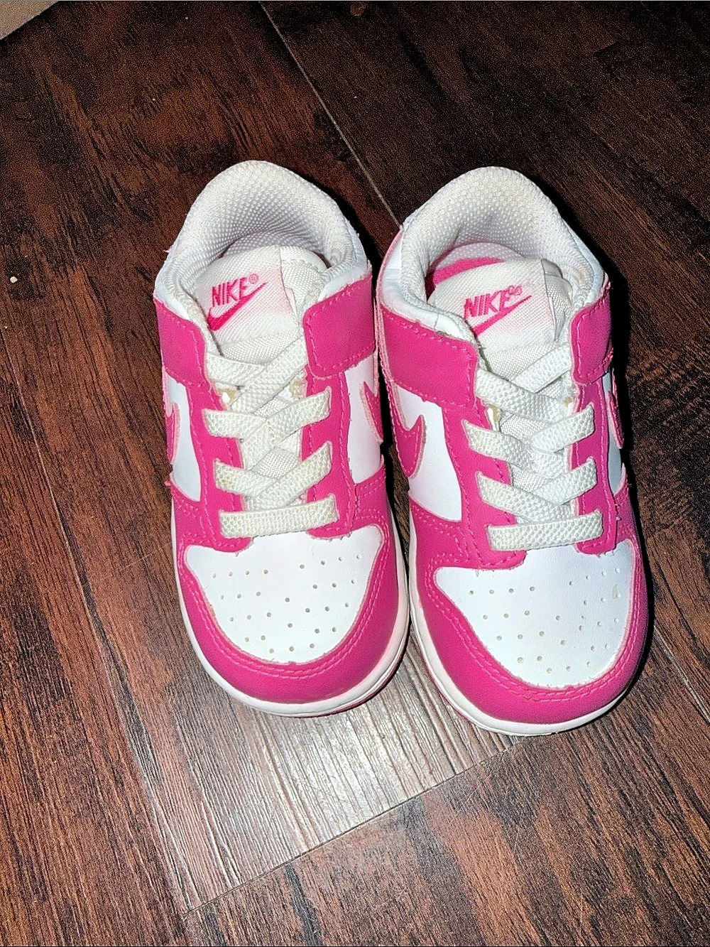 Nike Dunk Low (Toddler) Pink & White Sneakers Baby US 5C